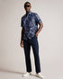 HOWTH-Shirts-SS Regular Linen Leaf Shirt- Ted Baker Romania